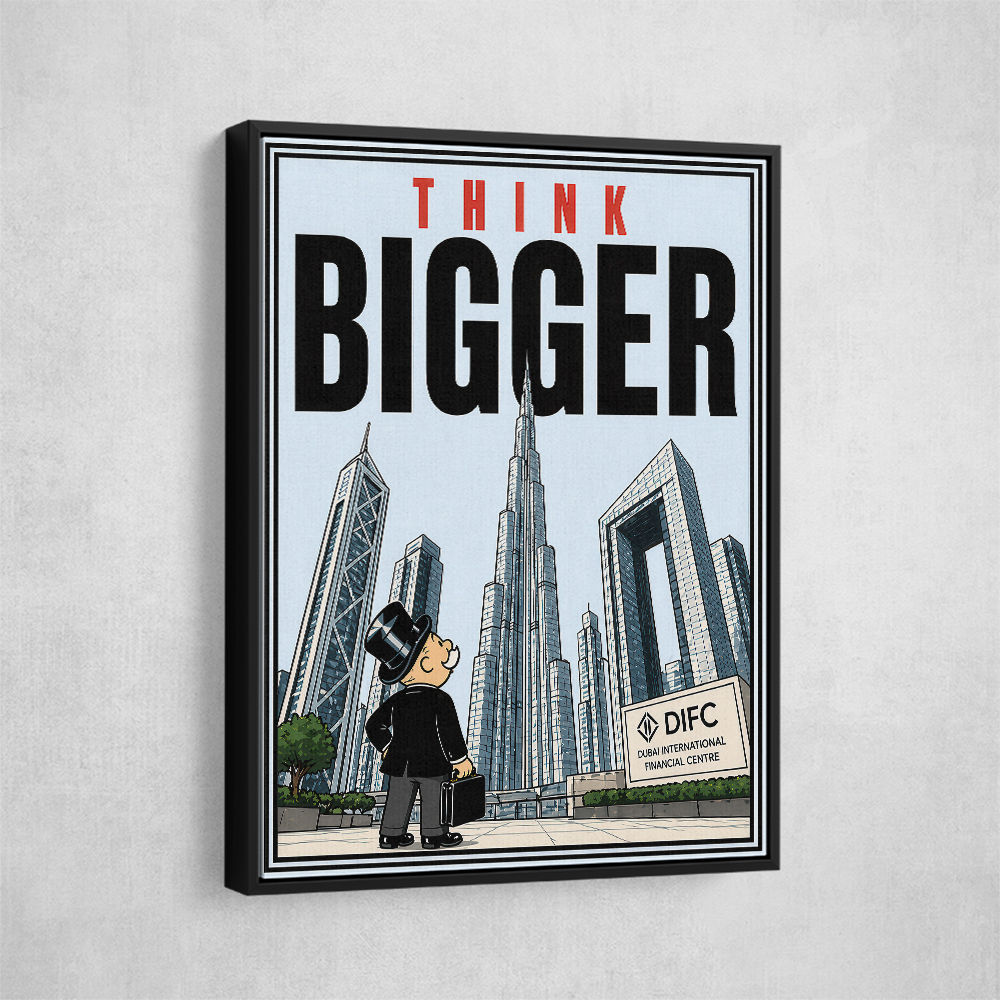 Think Bigger – Dubai Ambition Motivational Art