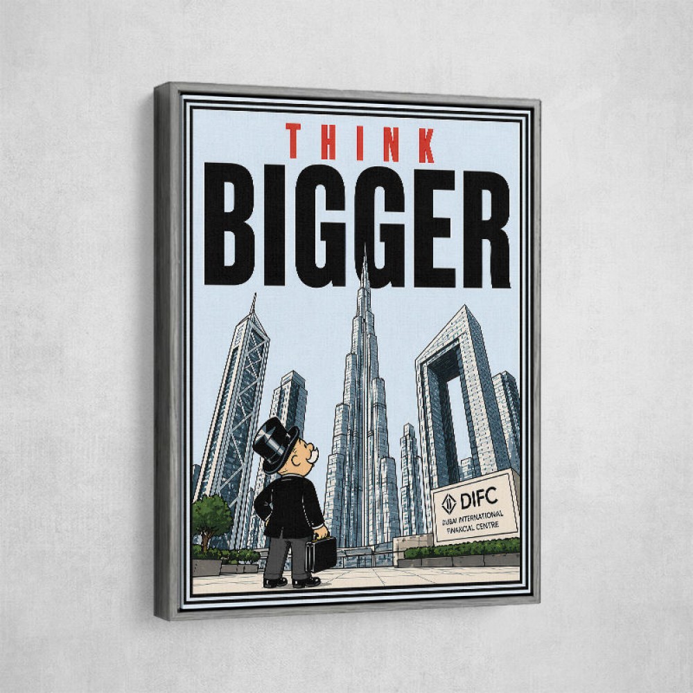 Think Bigger – Dubai Ambition Motivational Art
