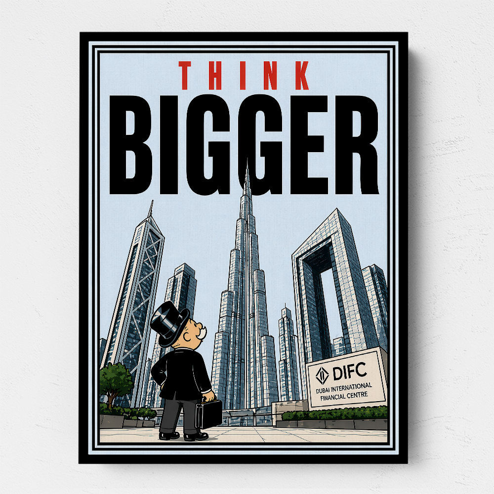 Think Bigger – Dubai Ambition Motivational Art