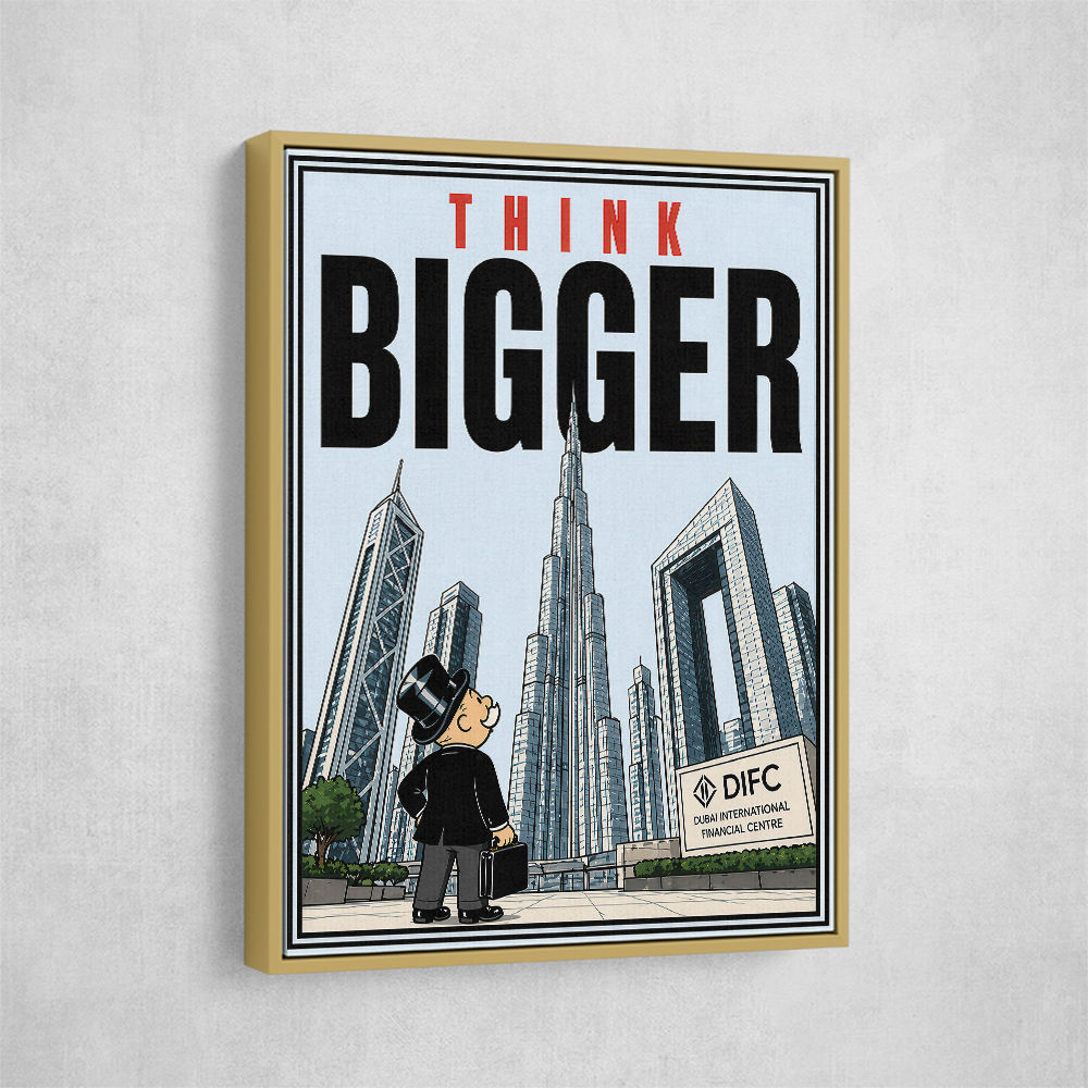 Think Bigger – Dubai Ambition Motivational Art
