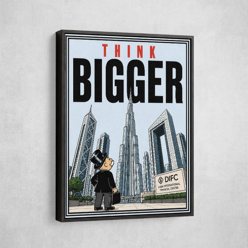 Think Bigger – Dubai Ambition Motivational Art