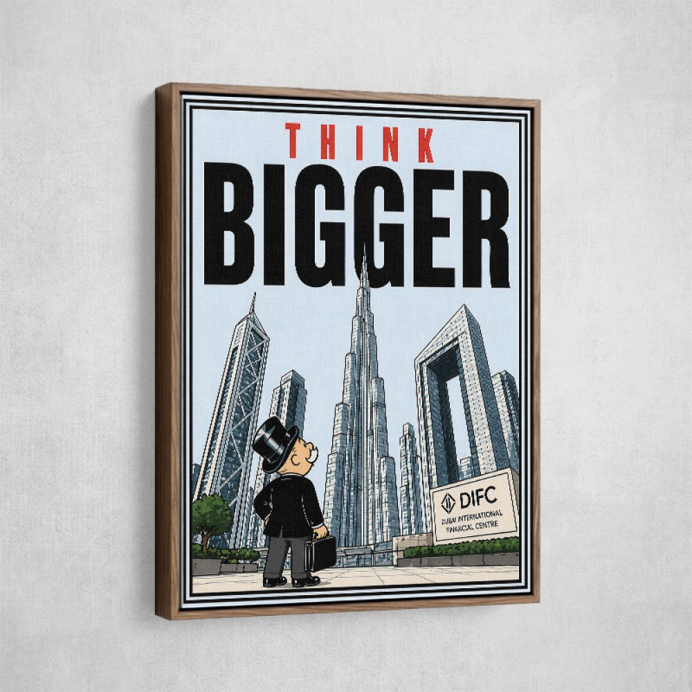 Think Bigger – Dubai Ambition Motivational Art