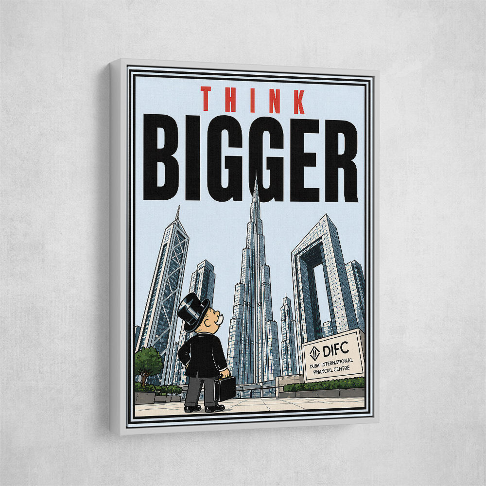 Think Bigger – Dubai Ambition Motivational Art