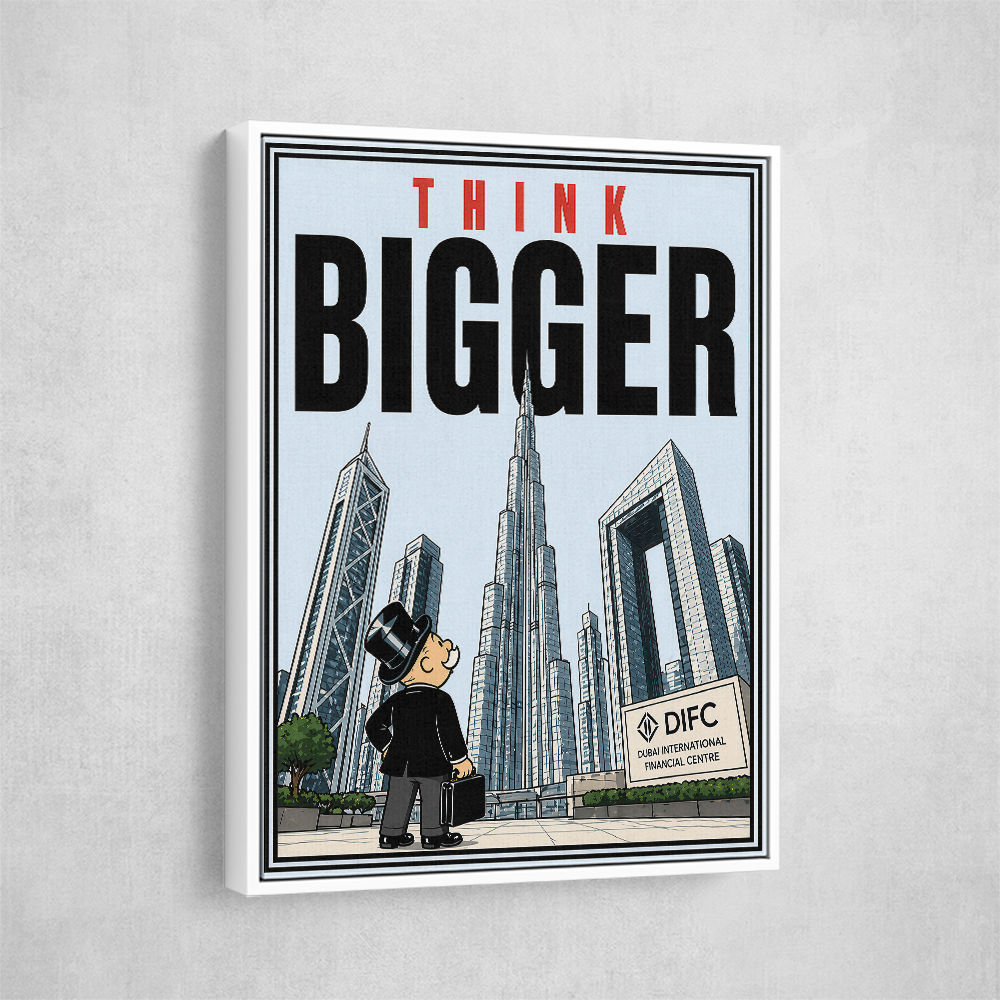 Think Bigger – Dubai Ambition Motivational Art