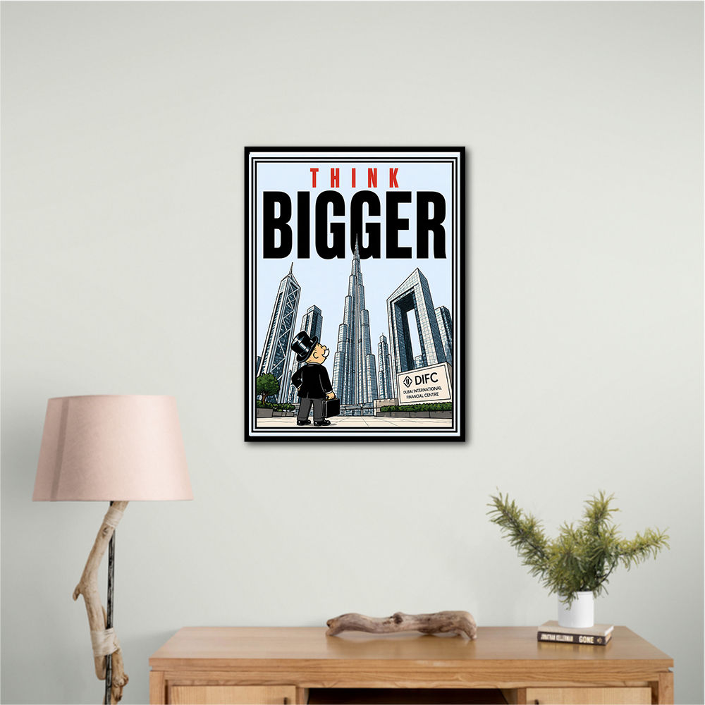 Think Bigger – Dubai Ambition Motivational Art