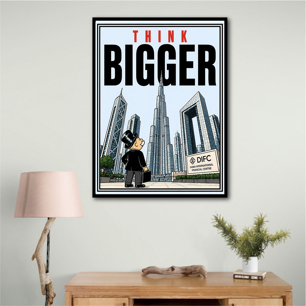 Think Bigger – Dubai Ambition Motivational Art