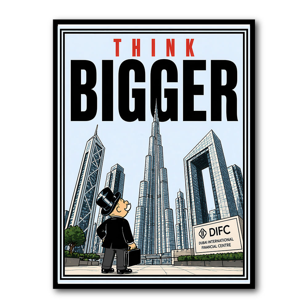 Think Bigger – Dubai Ambition Motivational Art