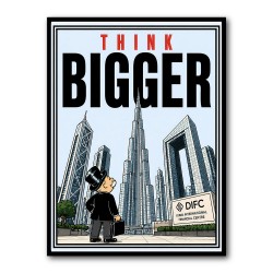 Think Bigger – Dubai Ambition Motivational Art