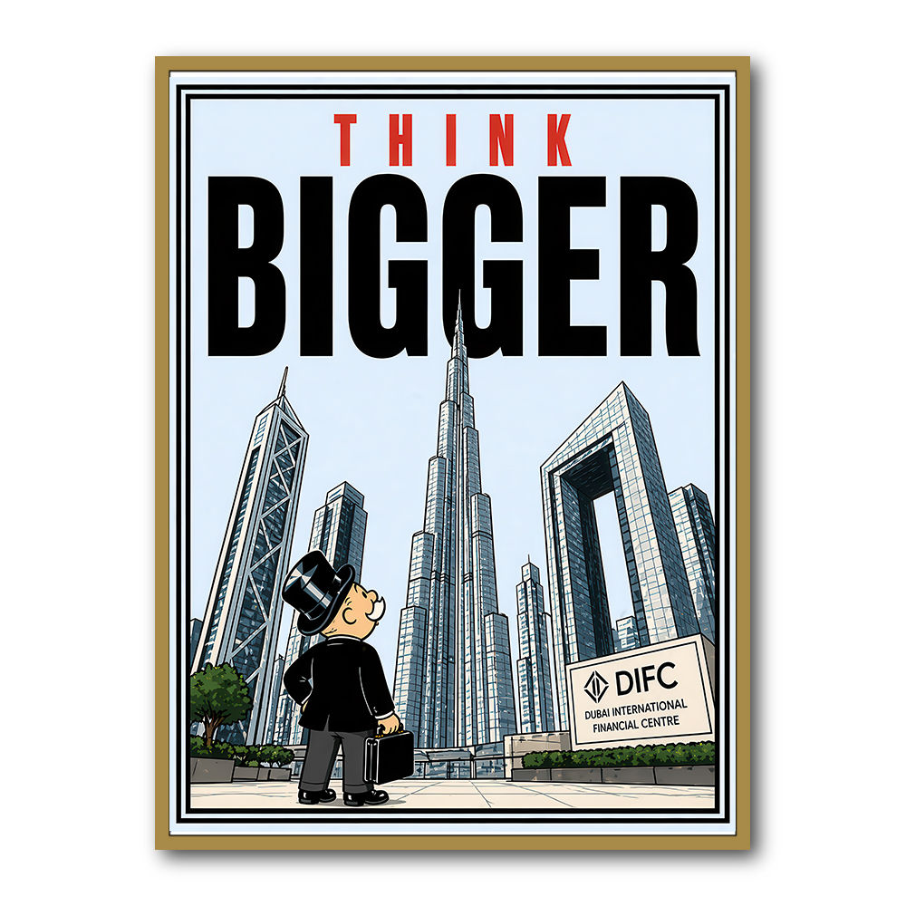 Think Bigger – Dubai Ambition Motivational Art