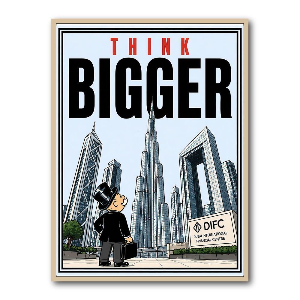 Think Bigger – Dubai Ambition Motivational Art