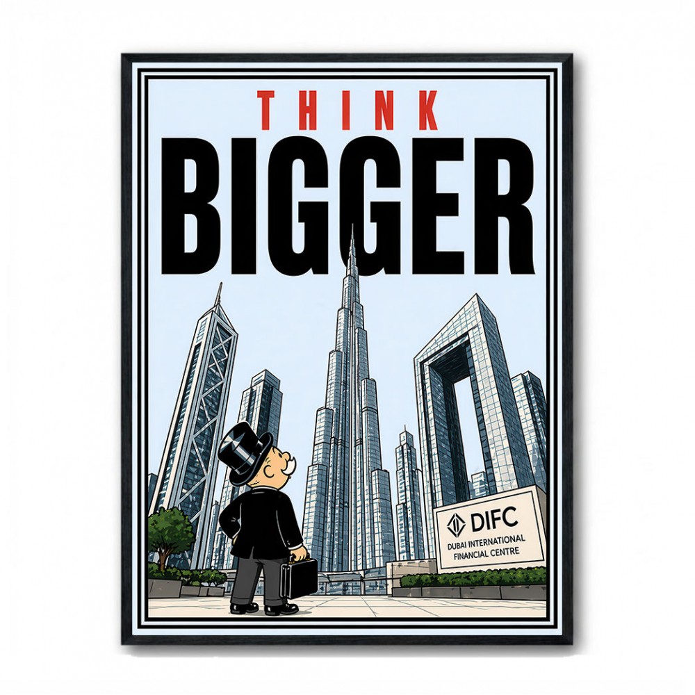 Think Bigger – Dubai Ambition Motivational Art
