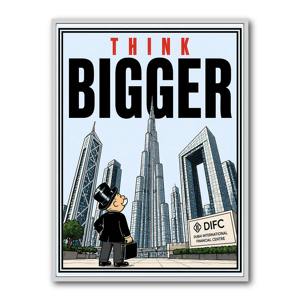 Think Bigger – Dubai Ambition Motivational Art