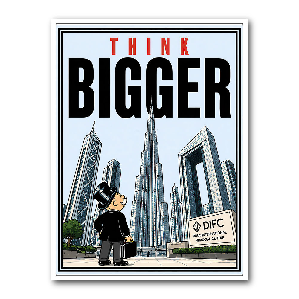 Think Bigger – Dubai Ambition Motivational Art