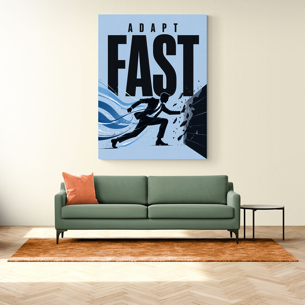 Adapt Fast – Break Barriers Success Poster