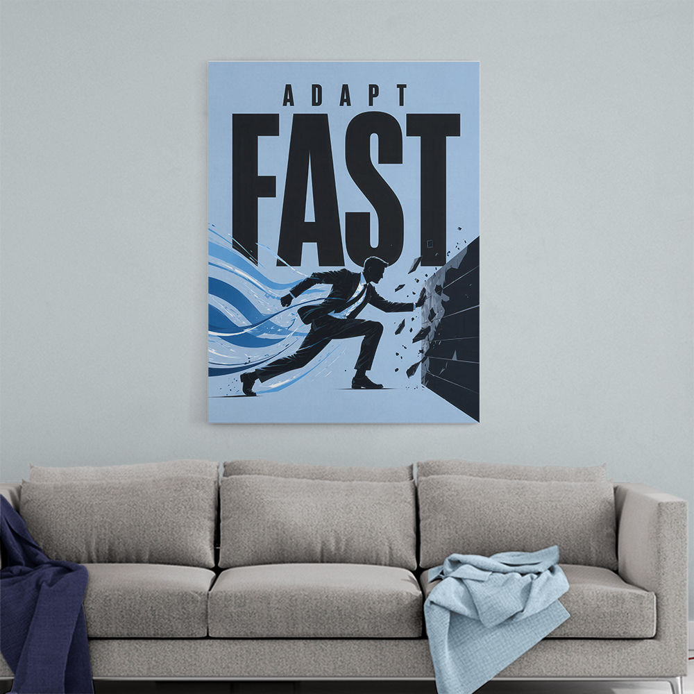 Adapt Fast – Break Barriers Success Poster