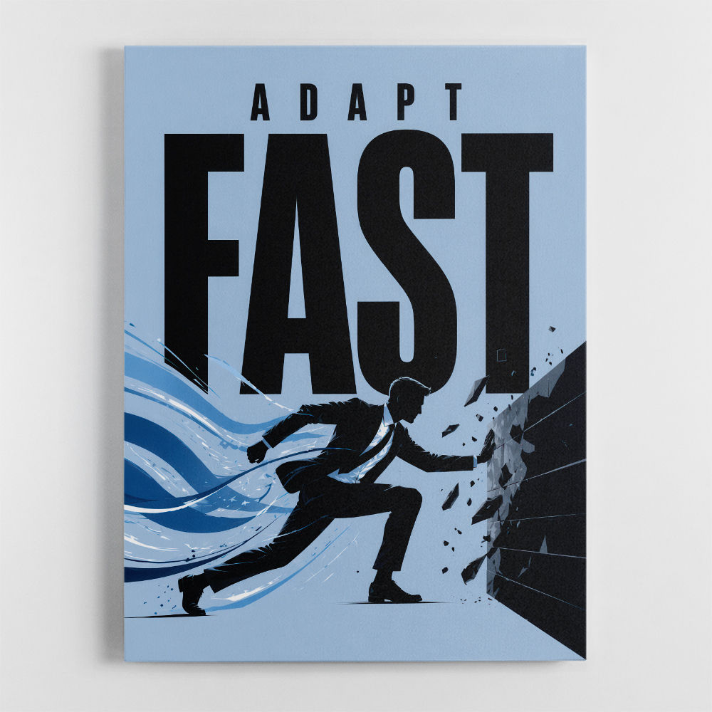 Adapt Fast – Break Barriers Success Poster