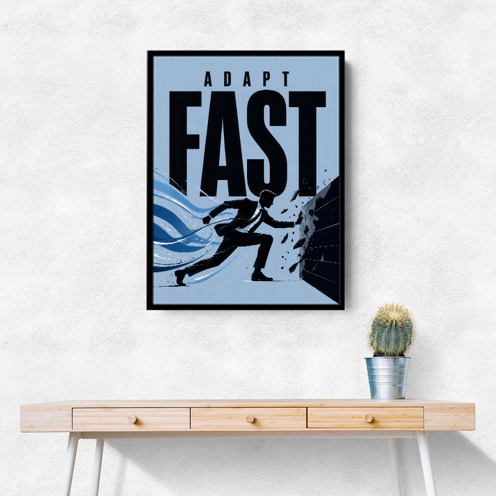 Adapt Fast – Break Barriers Success Poster