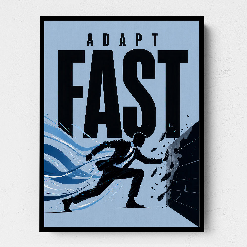 Adapt Fast – Break Barriers Success Poster