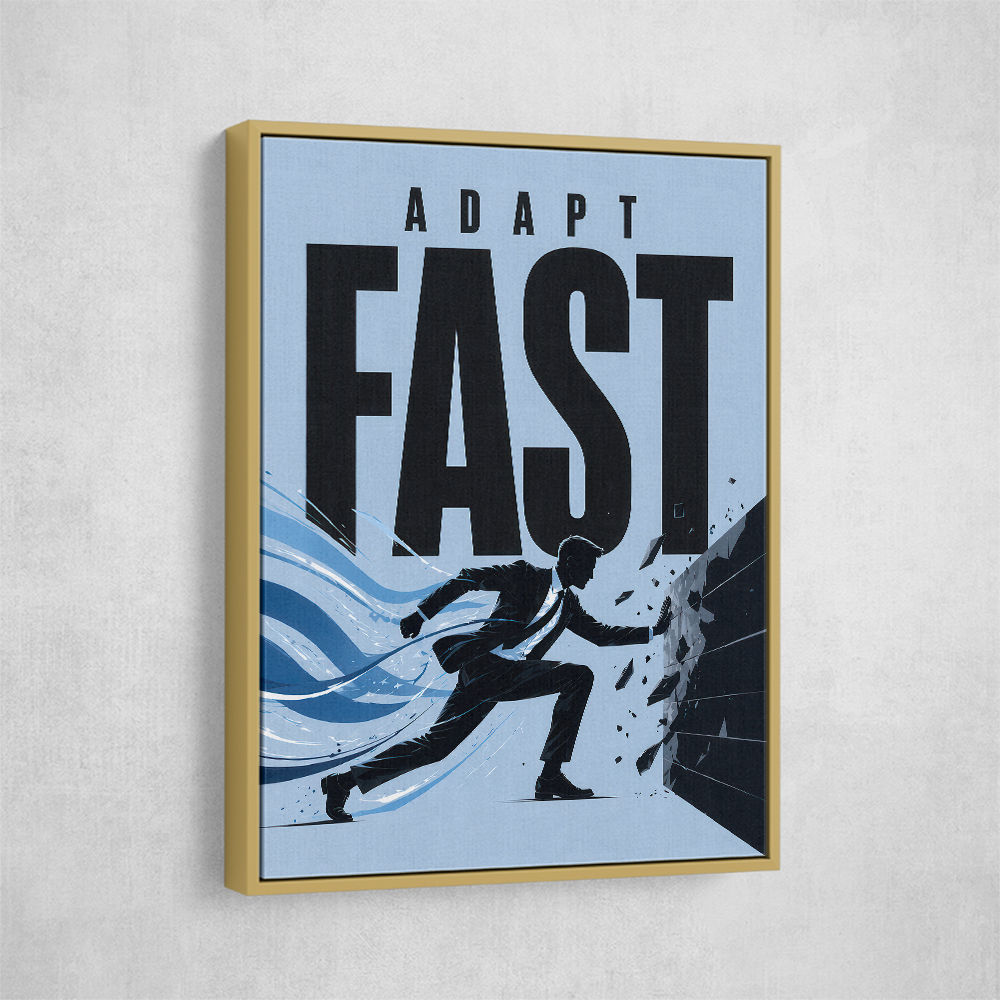 Adapt Fast – Break Barriers Success Poster