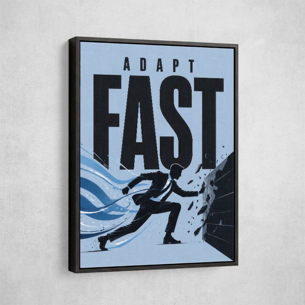Adapt Fast – Break Barriers Success Poster