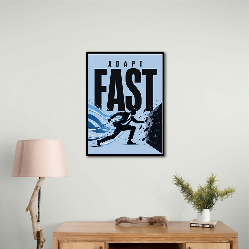Adapt Fast – Break Barriers Success Poster