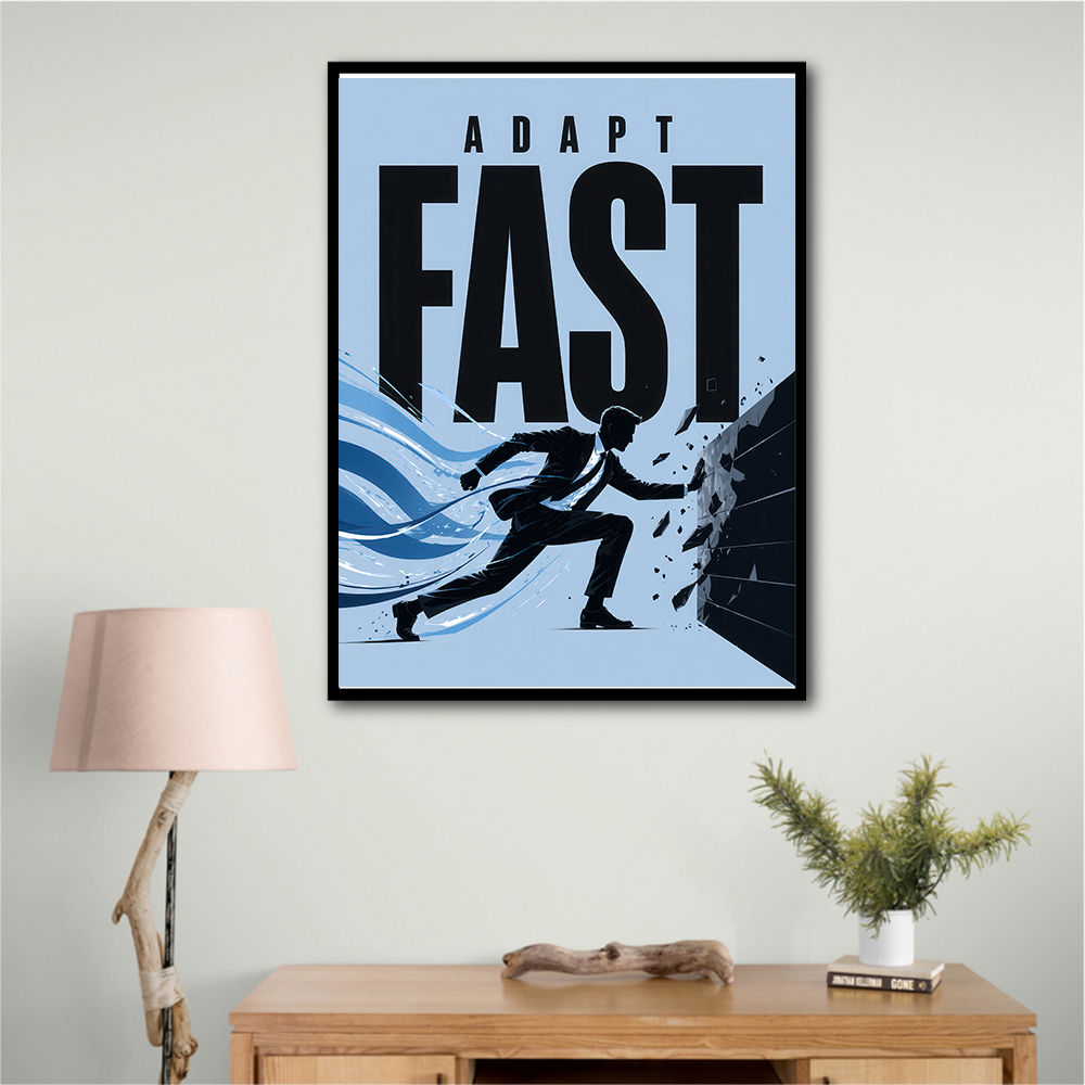 Adapt Fast – Break Barriers Success Poster