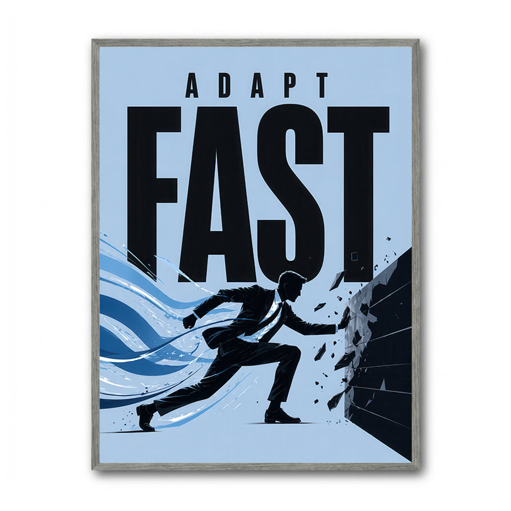 Adapt Fast – Break Barriers Success Poster