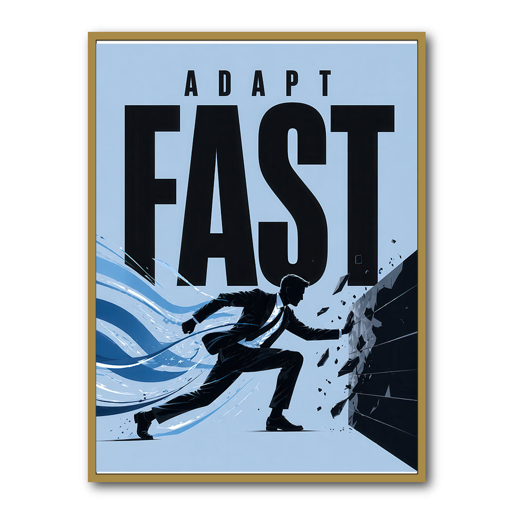 Adapt Fast – Break Barriers Success Poster