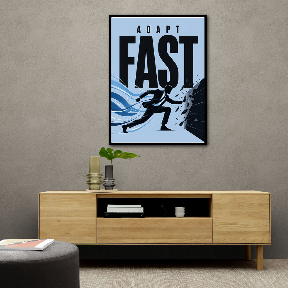 Adapt Fast – Break Barriers Success Poster