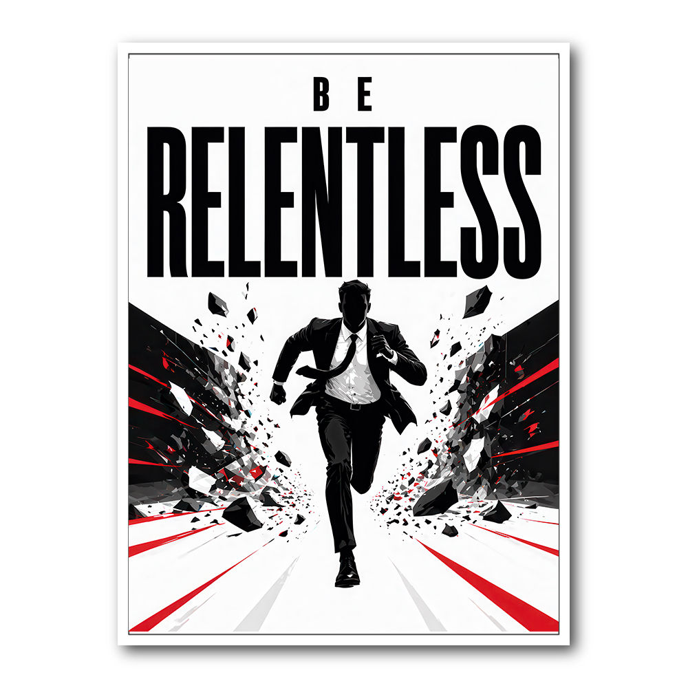 Be Relentless – Break Through Limits Poster 