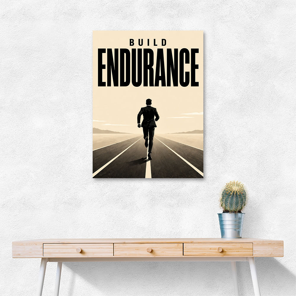 Build Endurance – Long Road Success Poster 