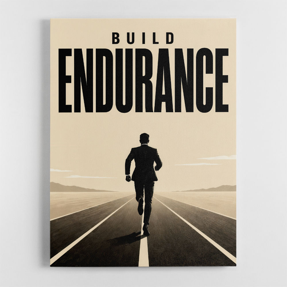 Build Endurance – Long Road Success Poster 