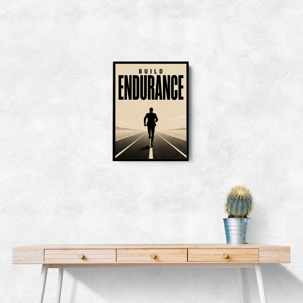 Build Endurance – Long Road Success Poster 
