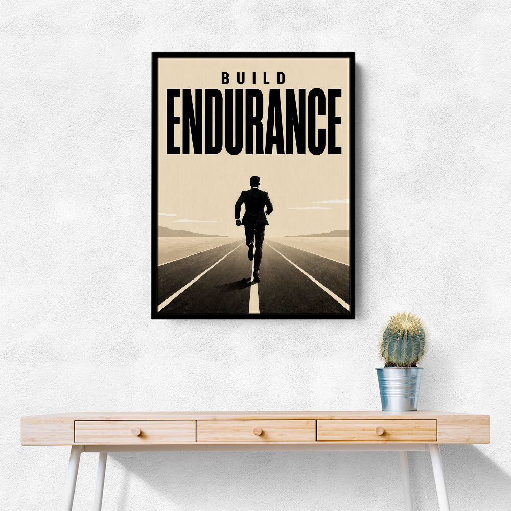 Build Endurance – Long Road Success Poster 