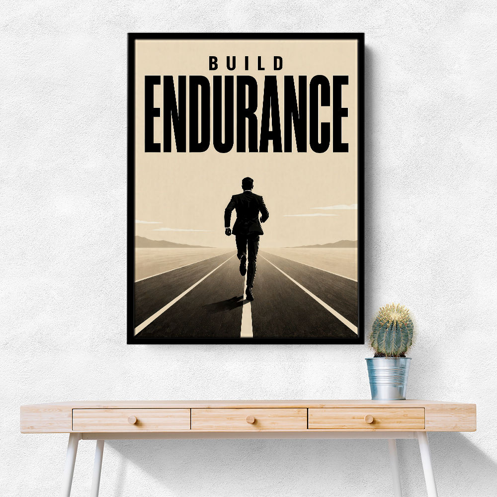Build Endurance – Long Road Success Poster 