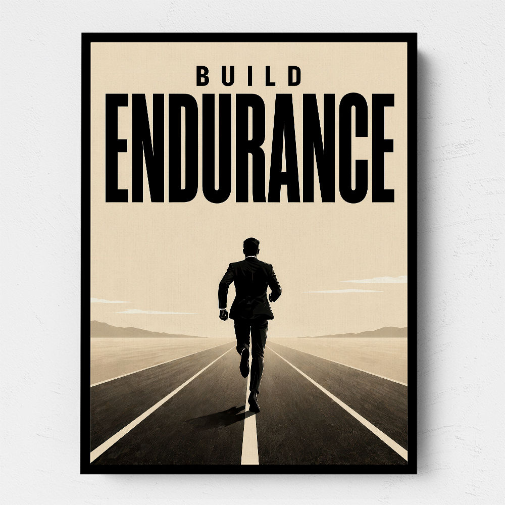 Build Endurance – Long Road Success Poster 