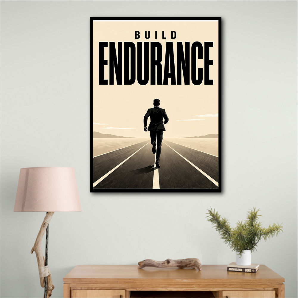 Build Endurance – Long Road Success Poster 
