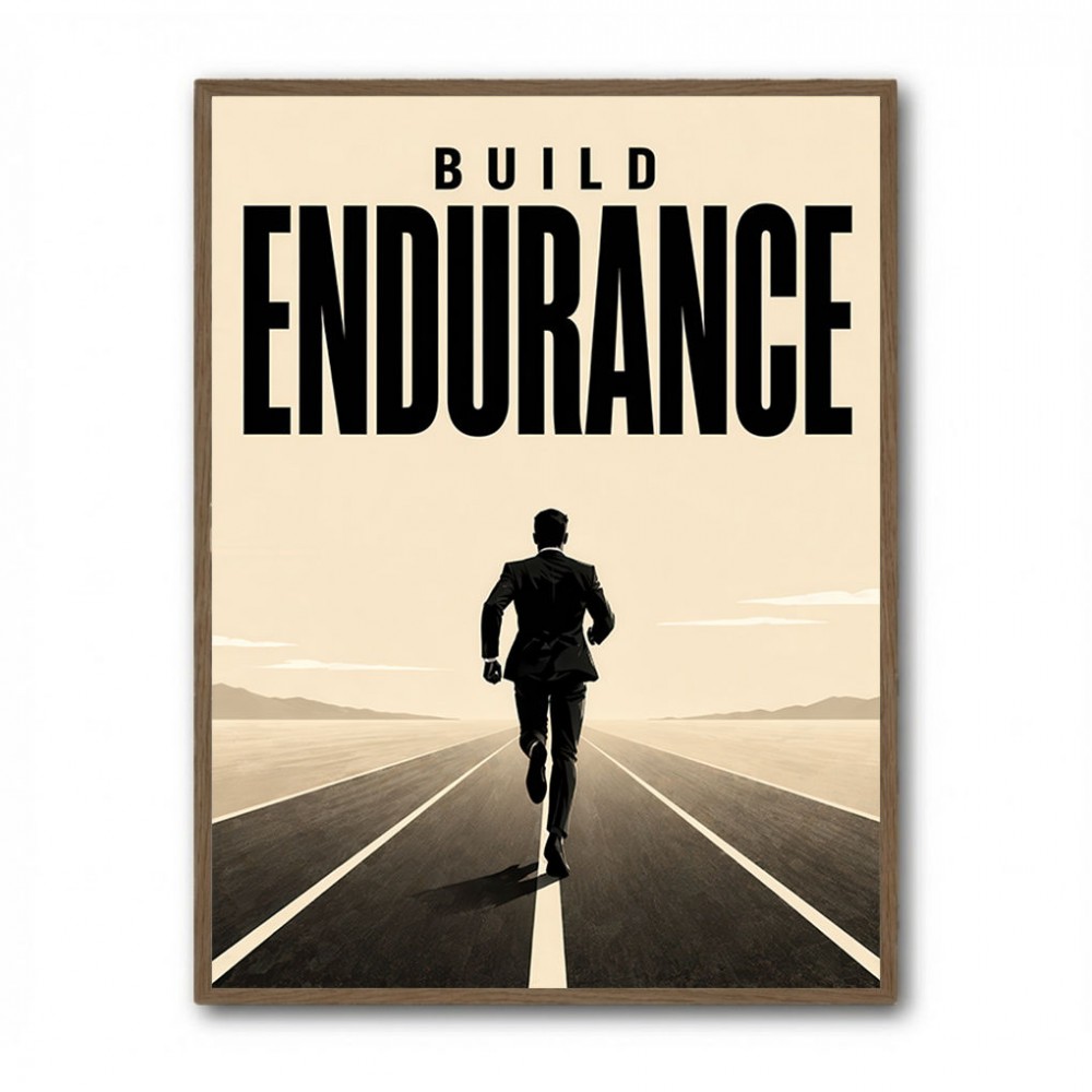 Build Endurance – Long Road Success Poster 