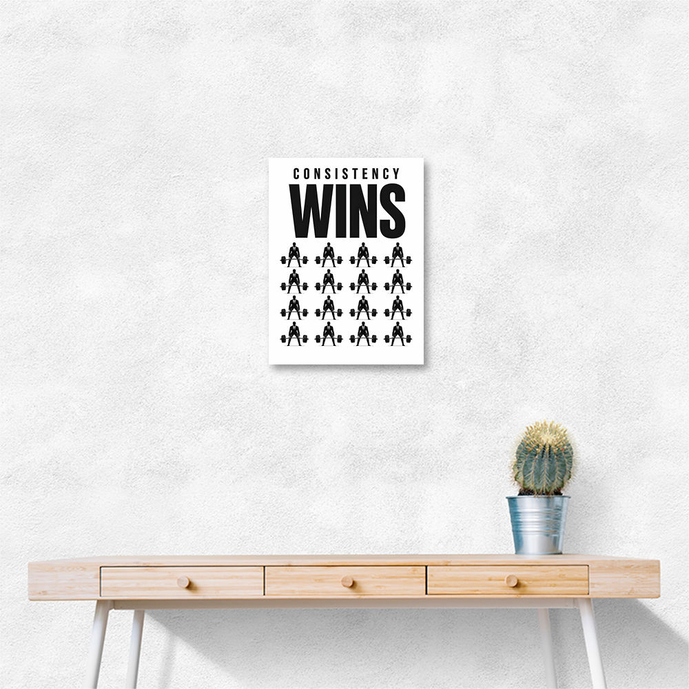Consistency Wins – Discipline Grid Wall Art 