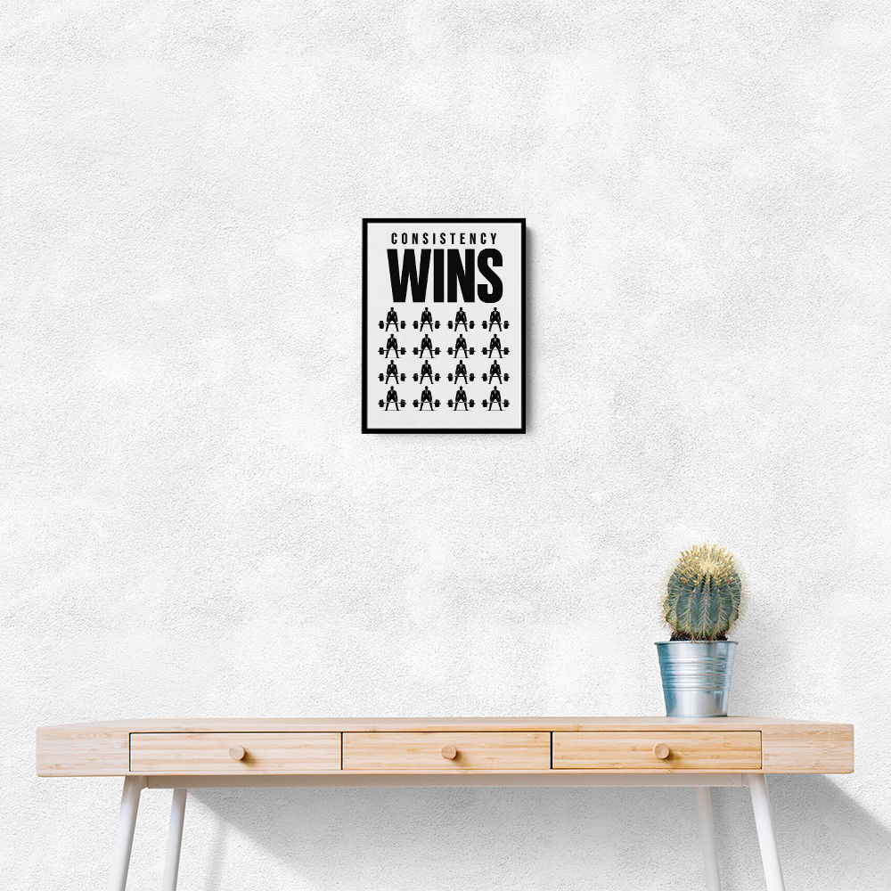 Consistency Wins – Discipline Grid Wall Art 