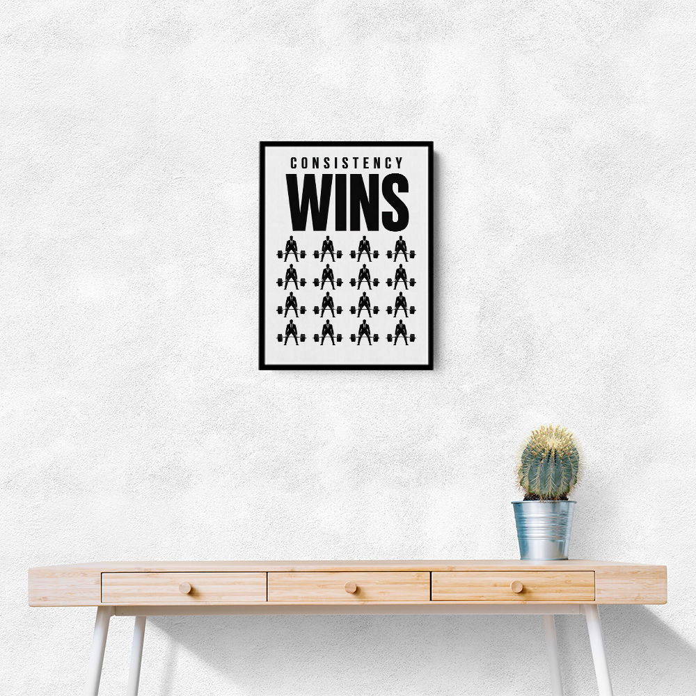 Consistency Wins – Discipline Grid Wall Art 