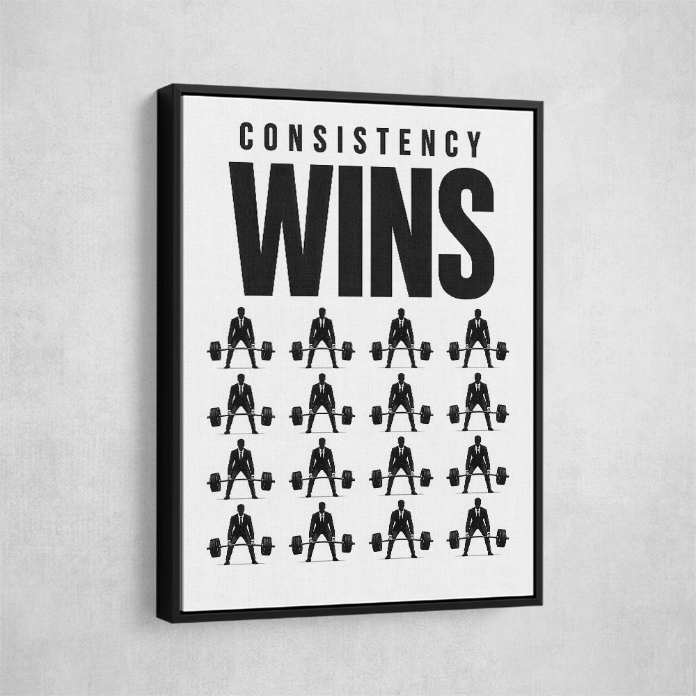 Consistency Wins – Discipline Grid Wall Art 