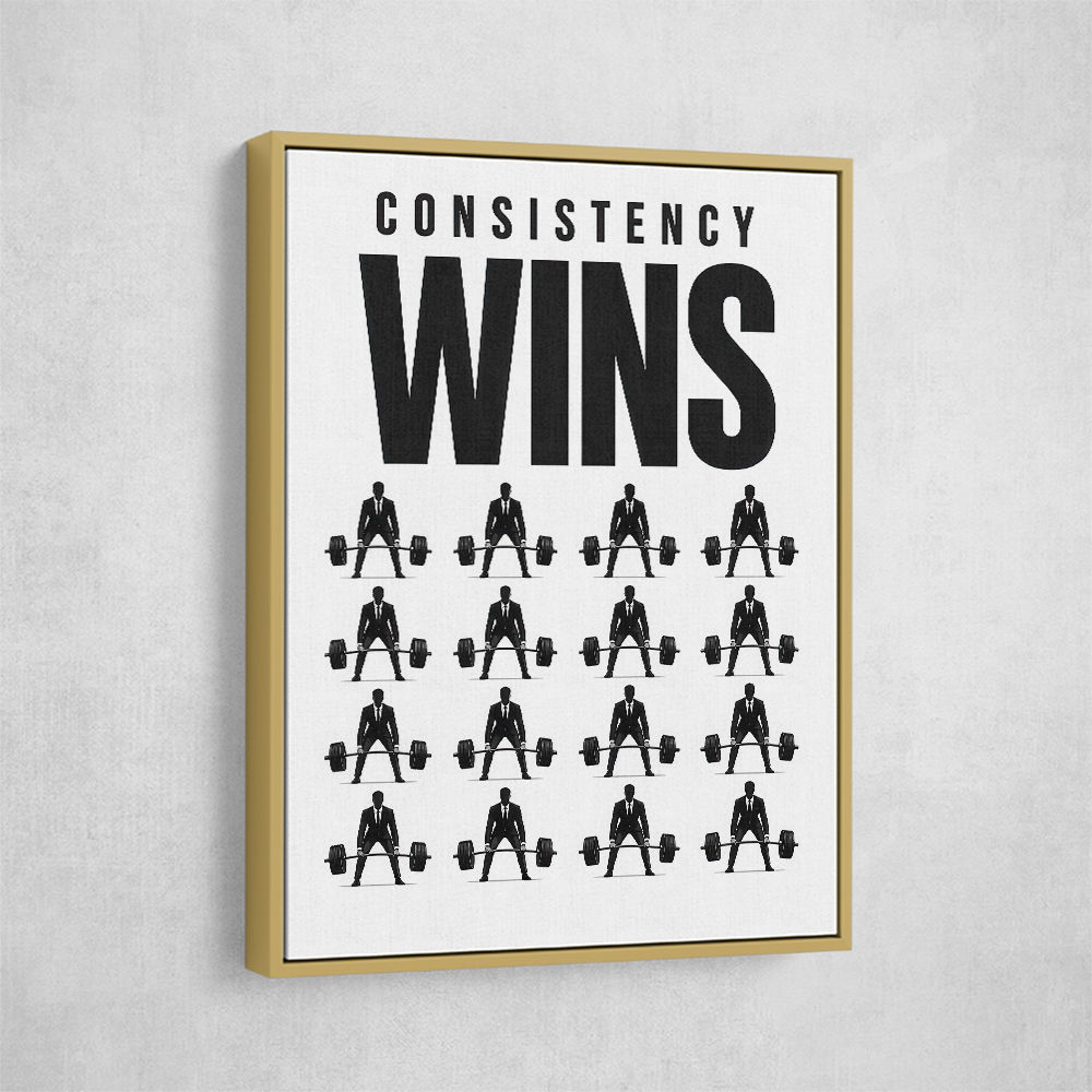 Consistency Wins – Discipline Grid Wall Art 