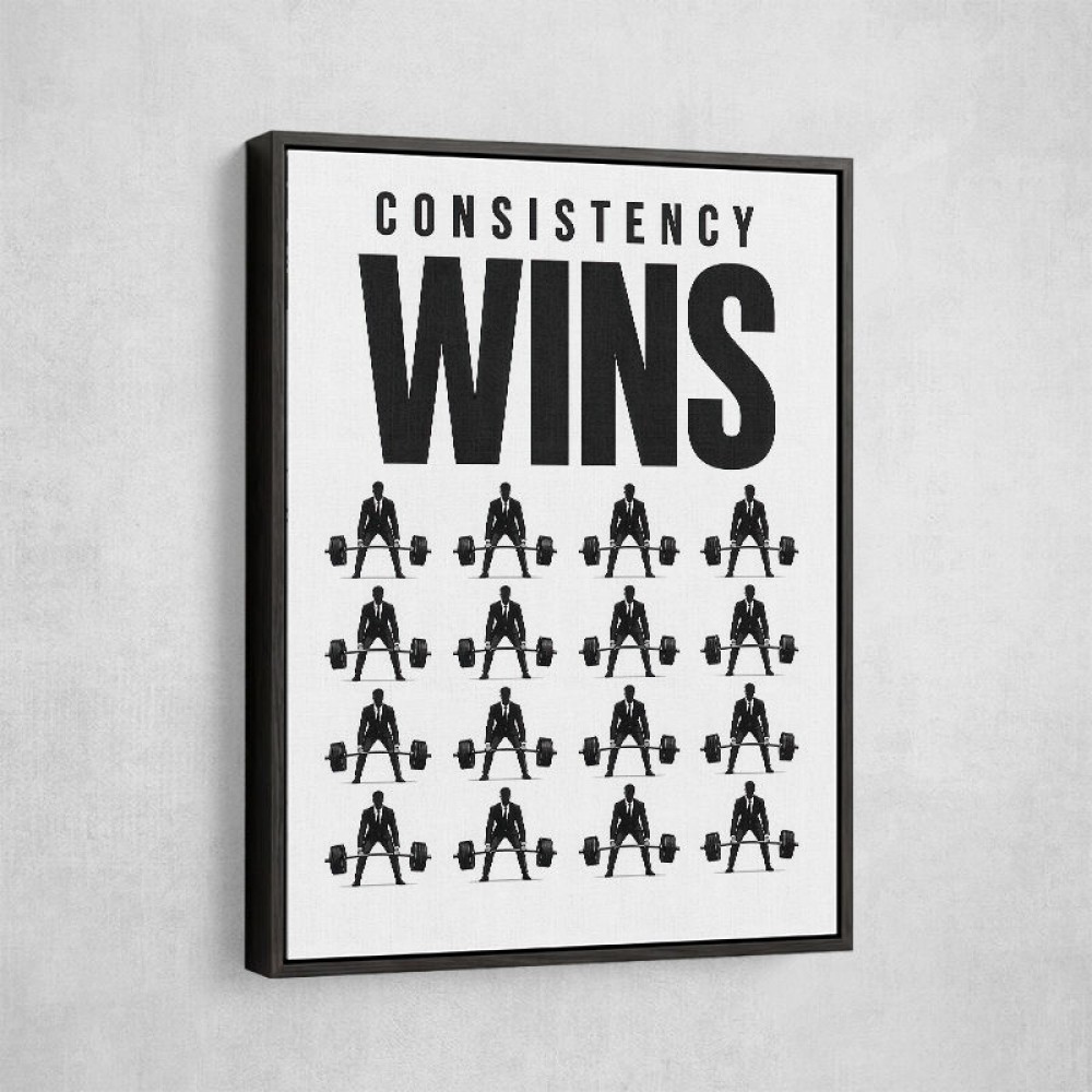 Consistency Wins – Discipline Grid Wall Art 