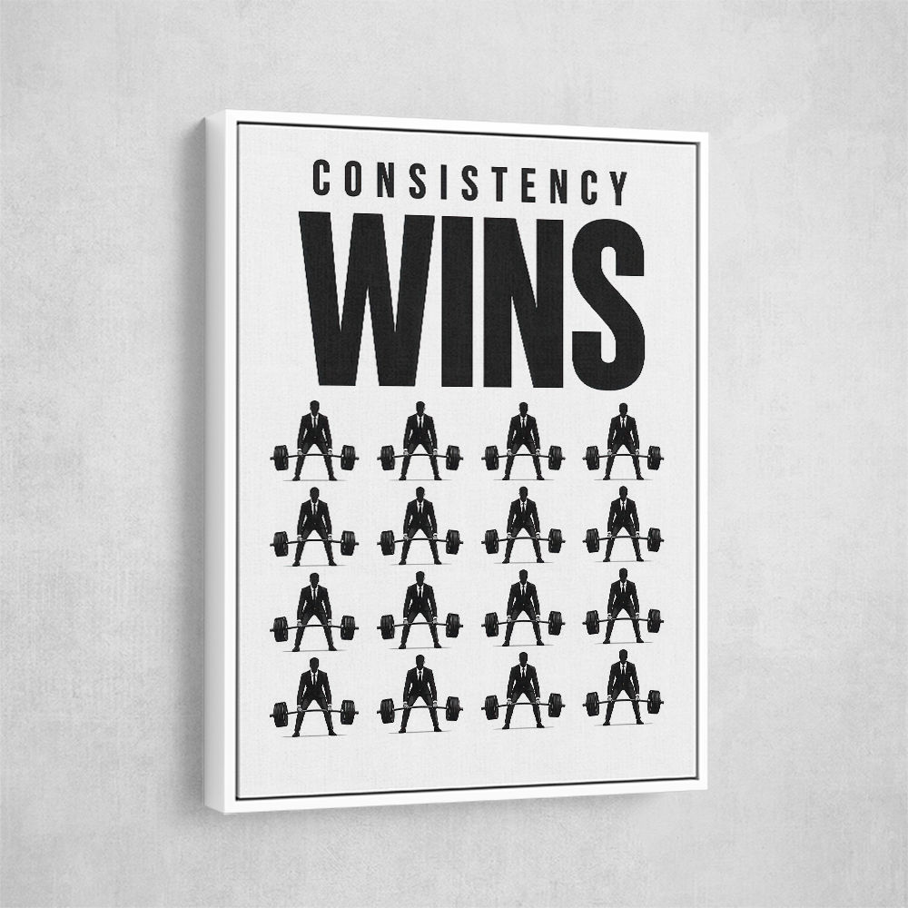 Consistency Wins – Discipline Grid Wall Art 