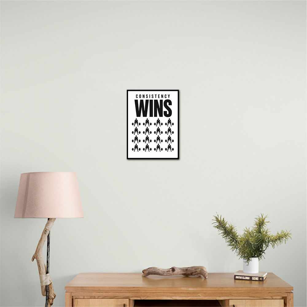 Consistency Wins – Discipline Grid Wall Art 