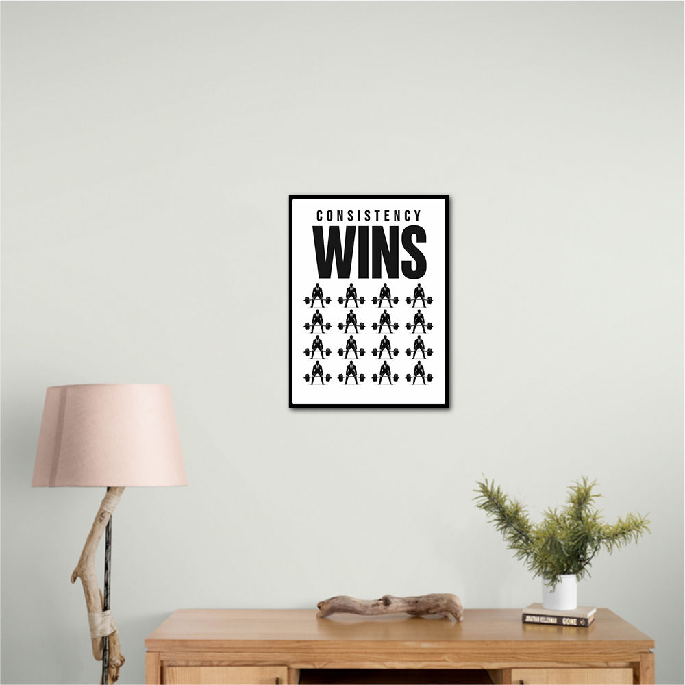 Consistency Wins – Discipline Grid Wall Art 