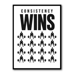 Consistency Wins – Discipline Grid Wall Art 