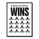 Consistency Wins – Discipline Grid Wall Art 