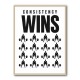 Consistency Wins – Discipline Grid Wall Art 